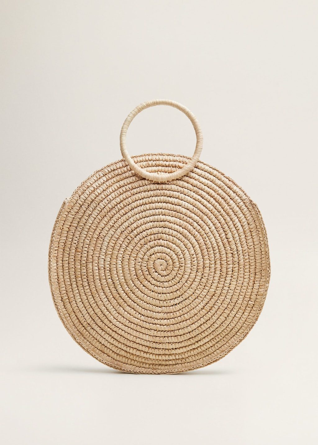 Round raffia bag