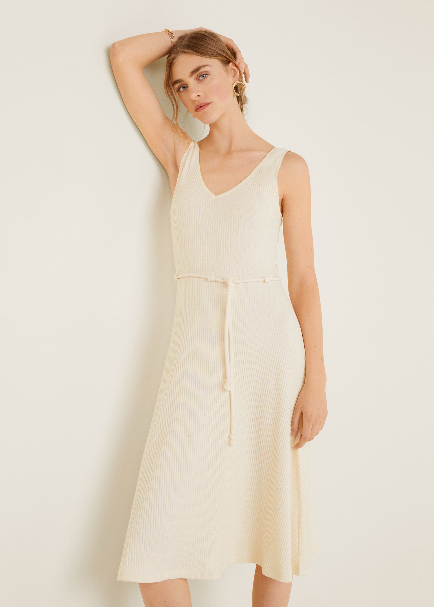 Midi printed dress - Image 4