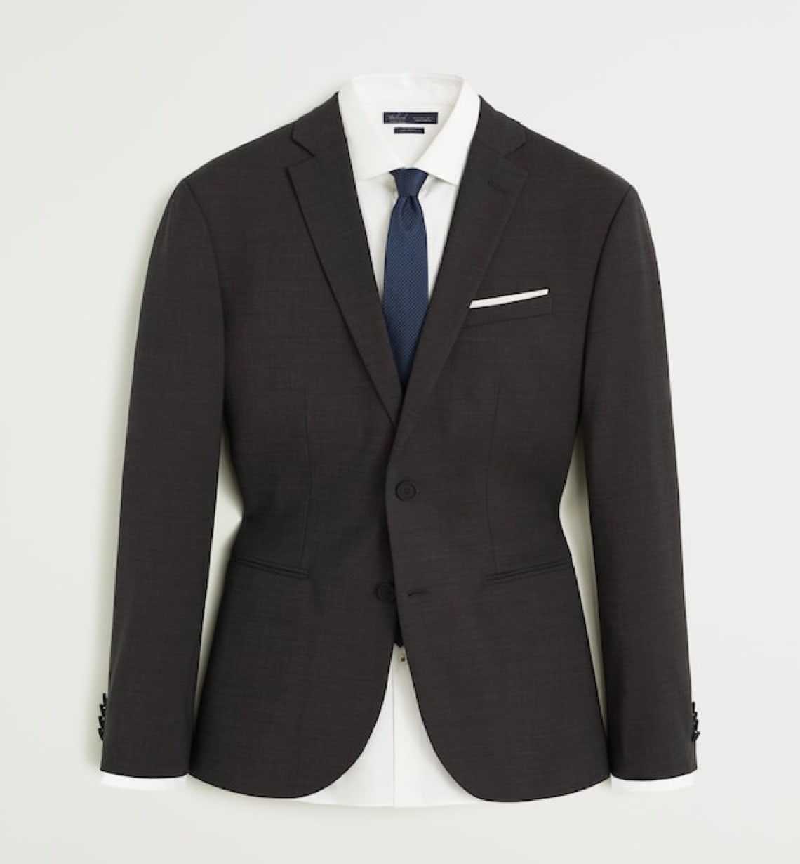Slim fit wool suit blazer